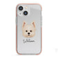 Maltipom Personalised iPhone 13 Mini TPU Impact Case with Pink Edges