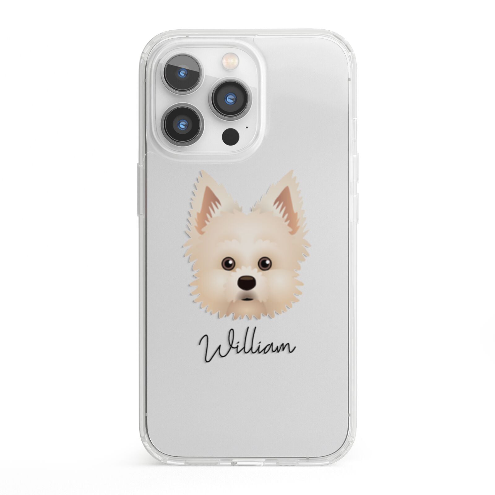 Maltipom Personalised iPhone 13 Pro Clear Bumper Case