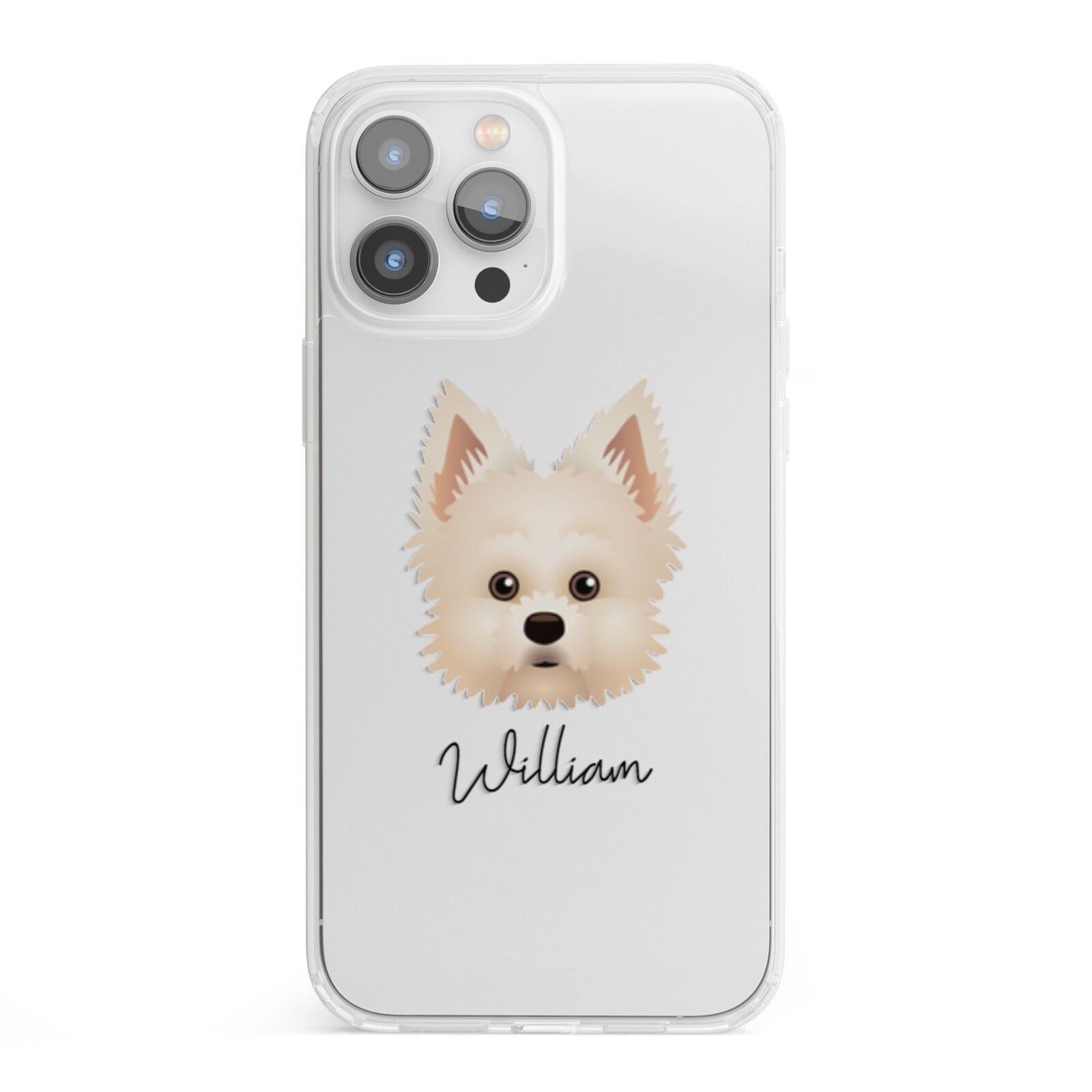 Maltipom Personalised iPhone 13 Pro Max Clear Bumper Case