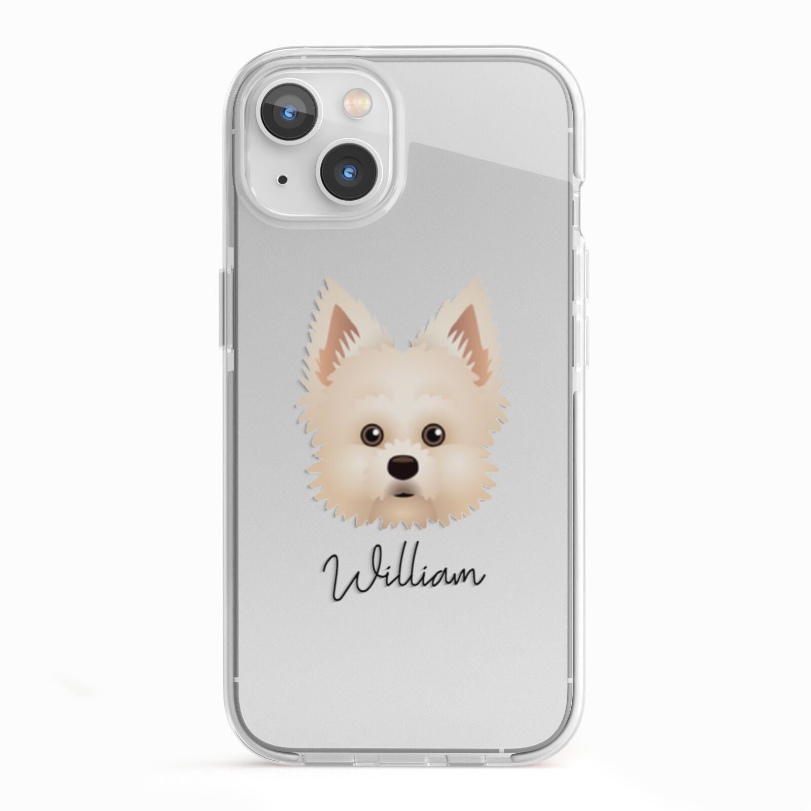 Maltipom Personalised iPhone 13 TPU Impact Case with White Edges