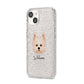 Maltipom Personalised iPhone 14 Glitter Tough Case Starlight Angled Image