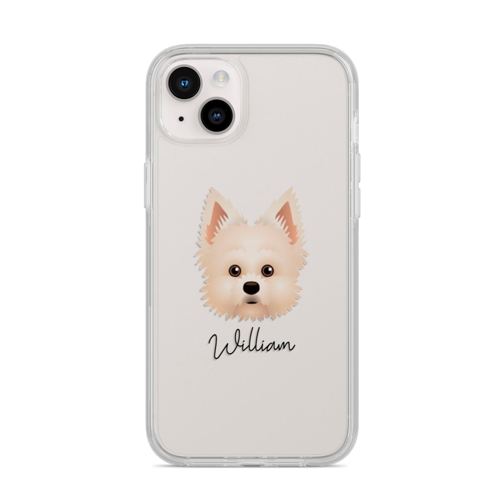 Maltipom Personalised iPhone 14 Plus Clear Tough Case Starlight