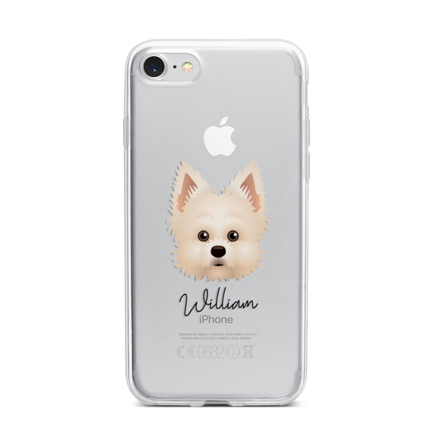 Maltipom Personalised iPhone 7 Bumper Case on Silver iPhone