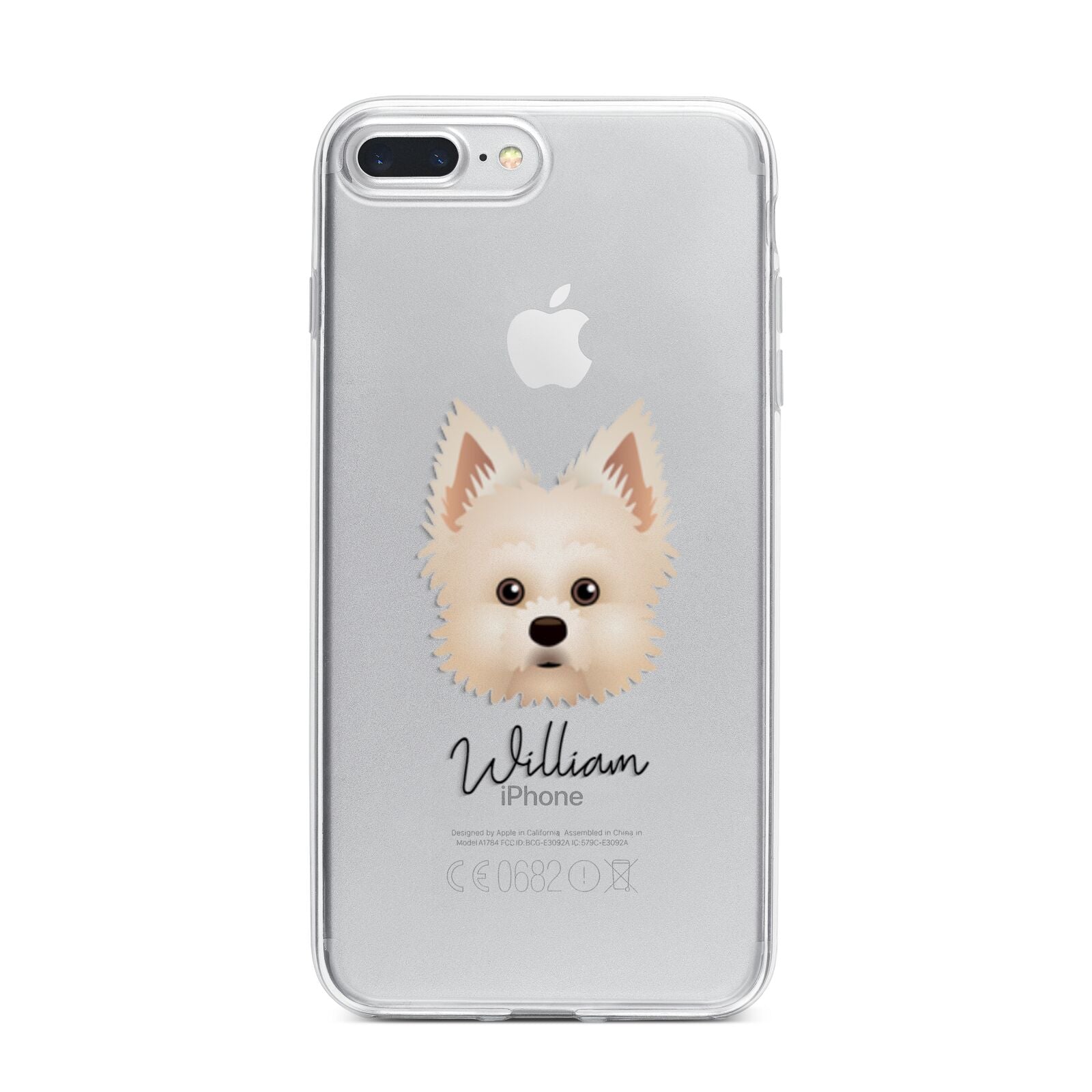 Maltipom Personalised iPhone 7 Plus Bumper Case on Silver iPhone