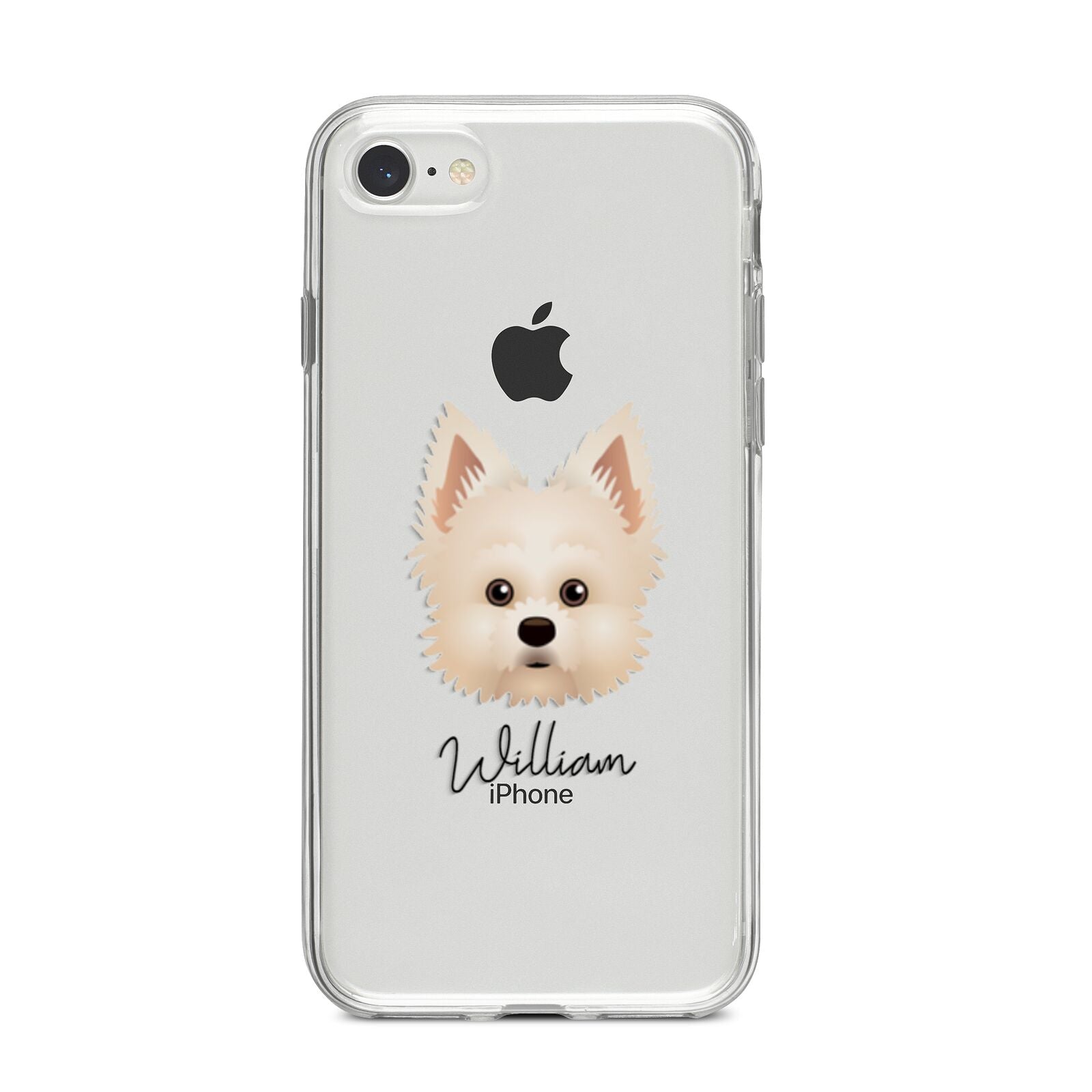 Maltipom Personalised iPhone 8 Bumper Case on Silver iPhone