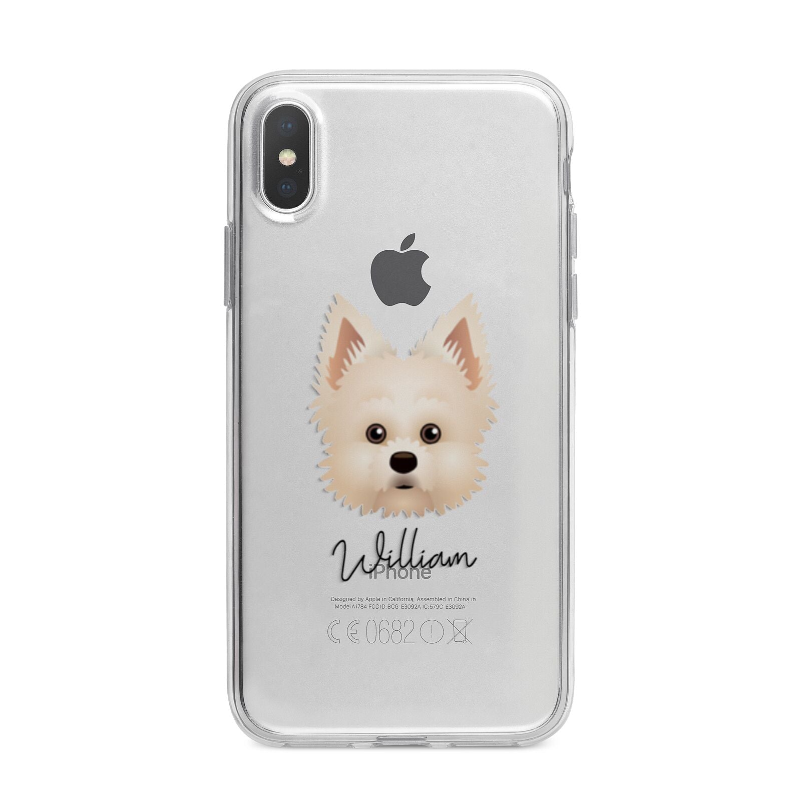 Maltipom Personalised iPhone X Bumper Case on Silver iPhone Alternative Image 1