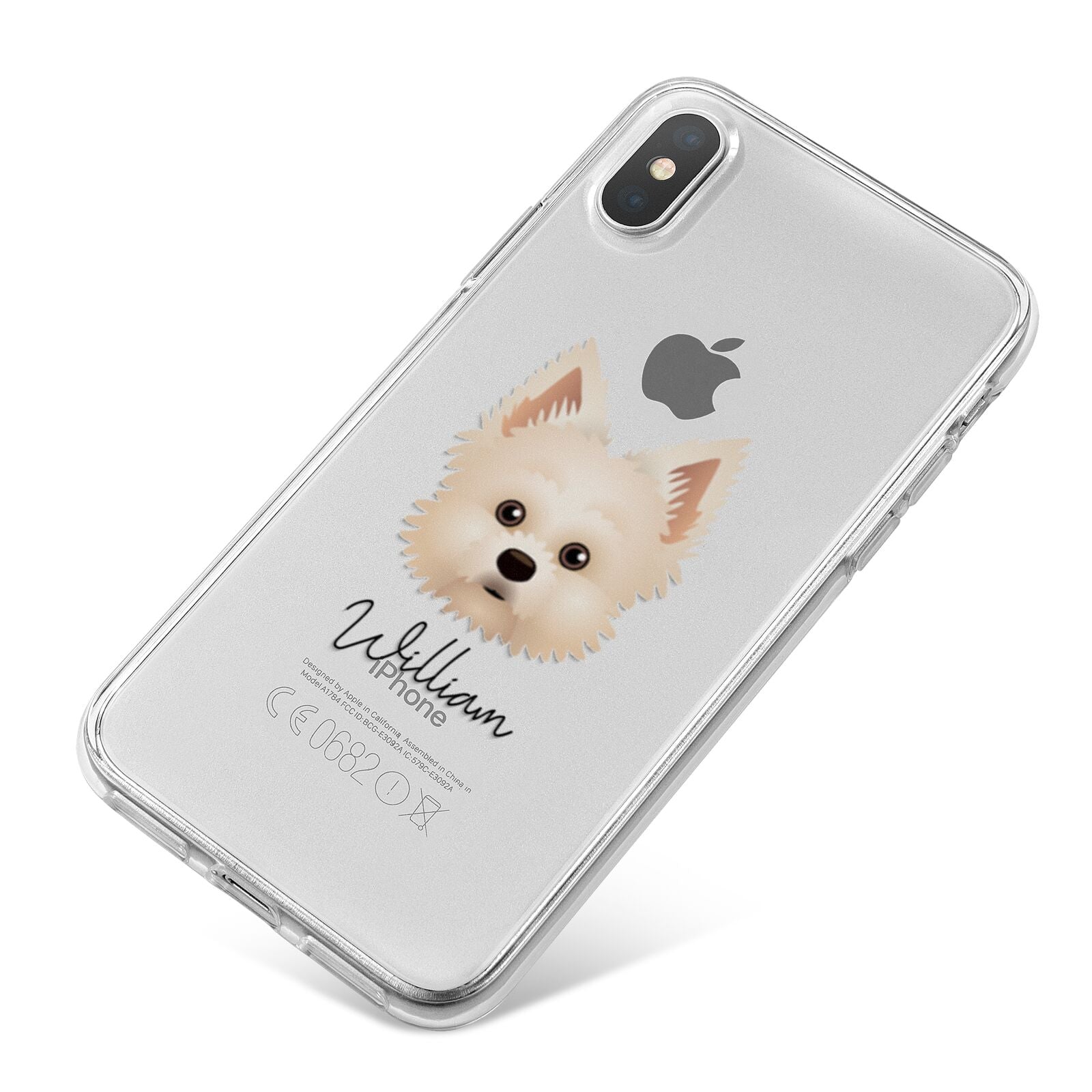 Maltipom Personalised iPhone X Bumper Case on Silver iPhone
