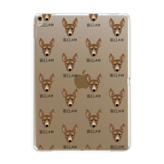 Manchester Terrier Icon with Name Apple iPad Gold Case