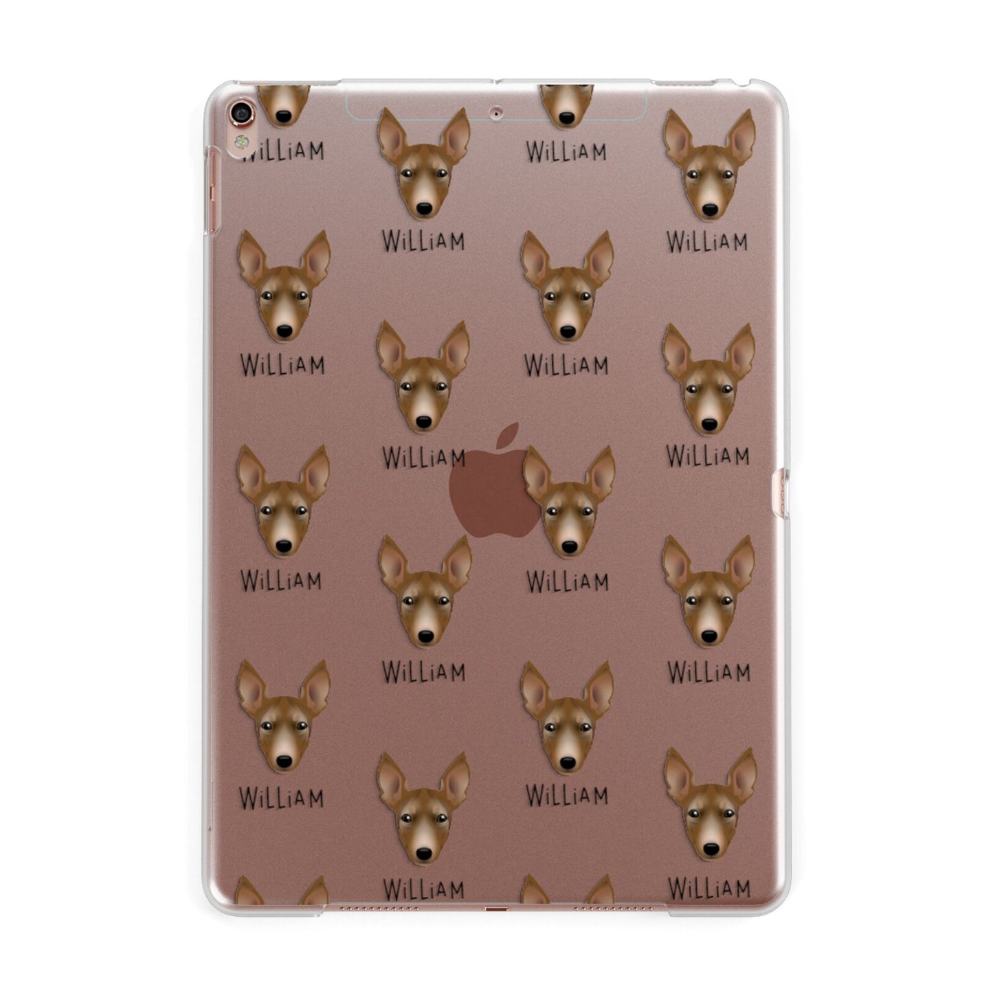Manchester Terrier Icon with Name Apple iPad Rose Gold Case