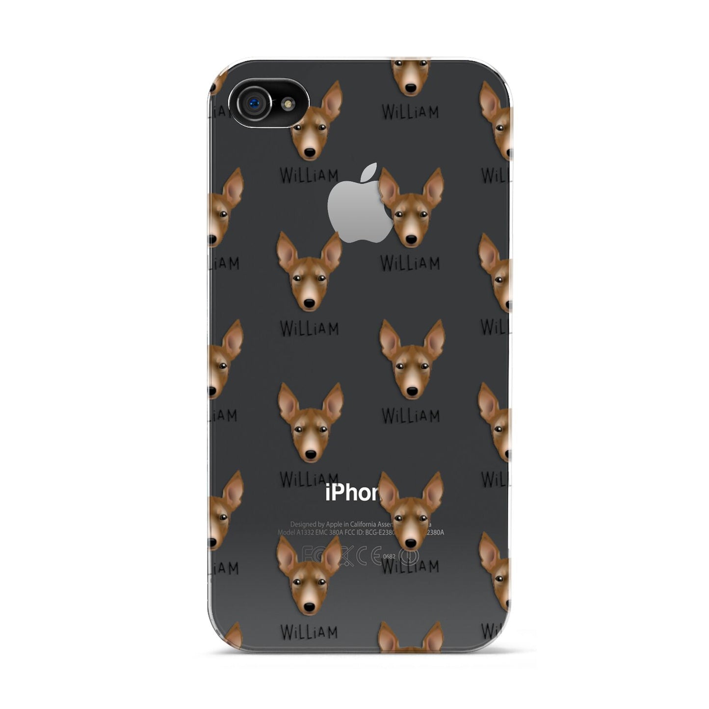 Manchester Terrier Icon with Name Apple iPhone 4s Case