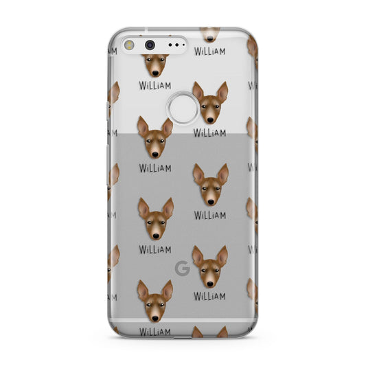 Manchester Terrier Icon with Name Google Pixel Case