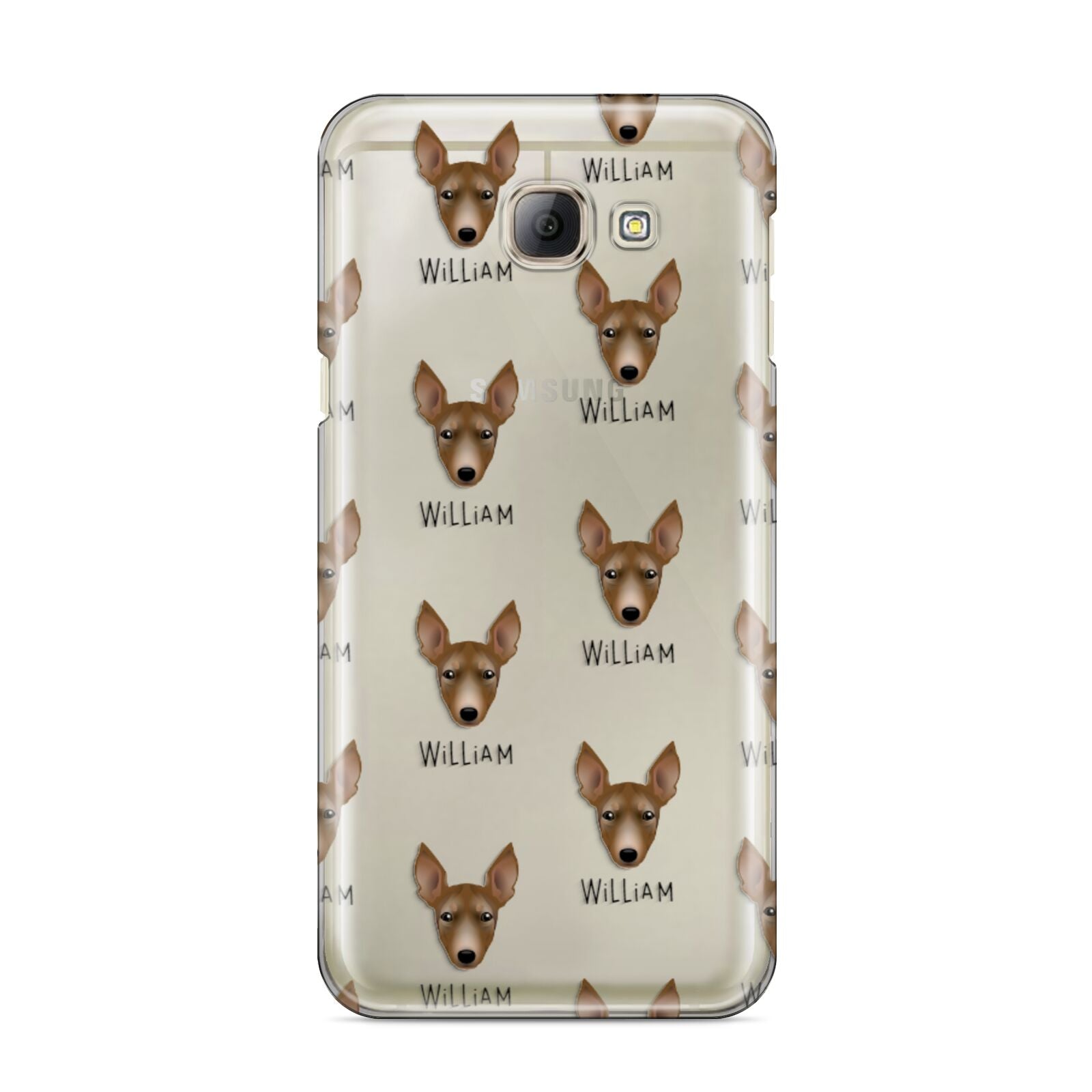 Manchester Terrier Icon with Name Samsung Galaxy A8 2016 Case