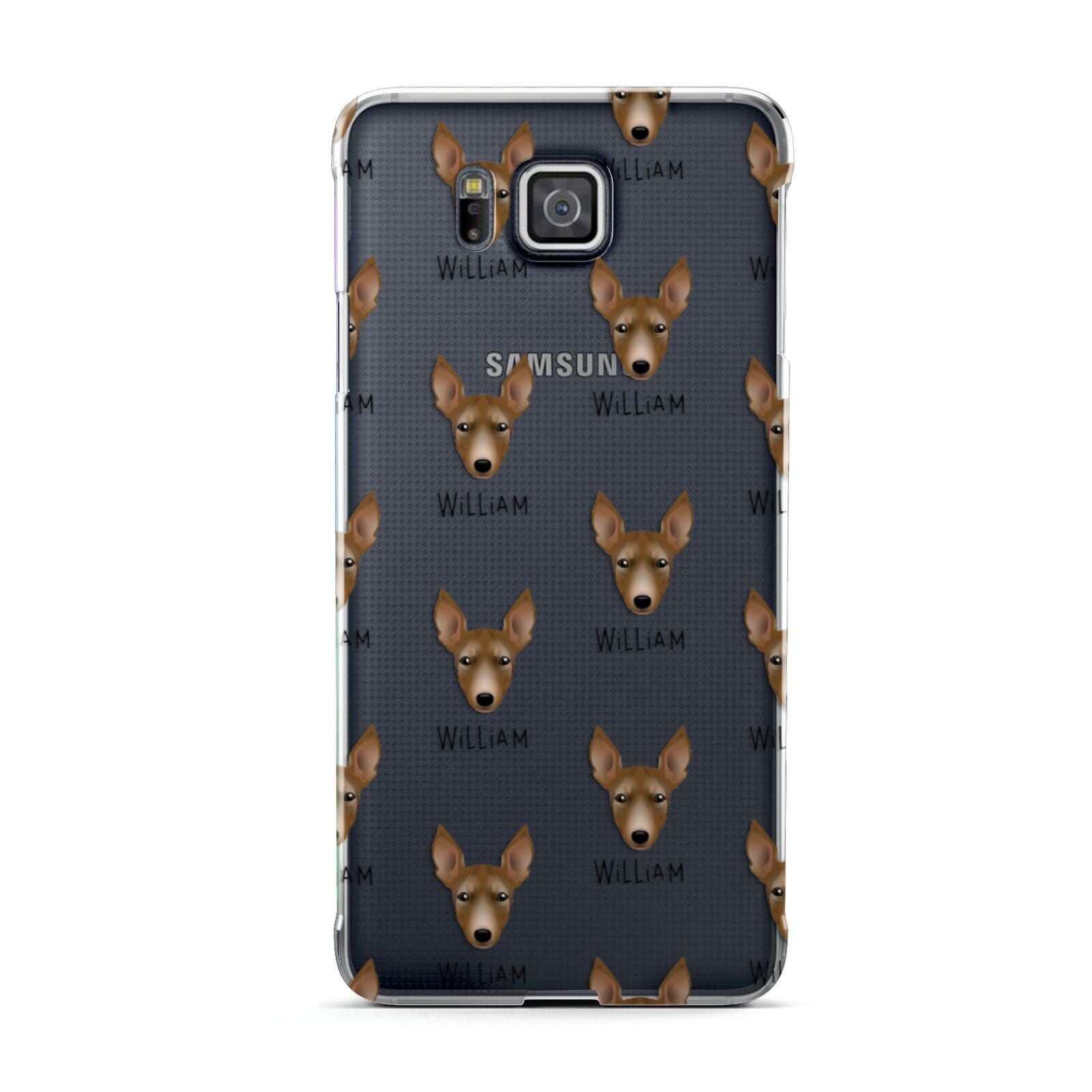 Manchester Terrier Icon with Name Samsung Galaxy Alpha Case