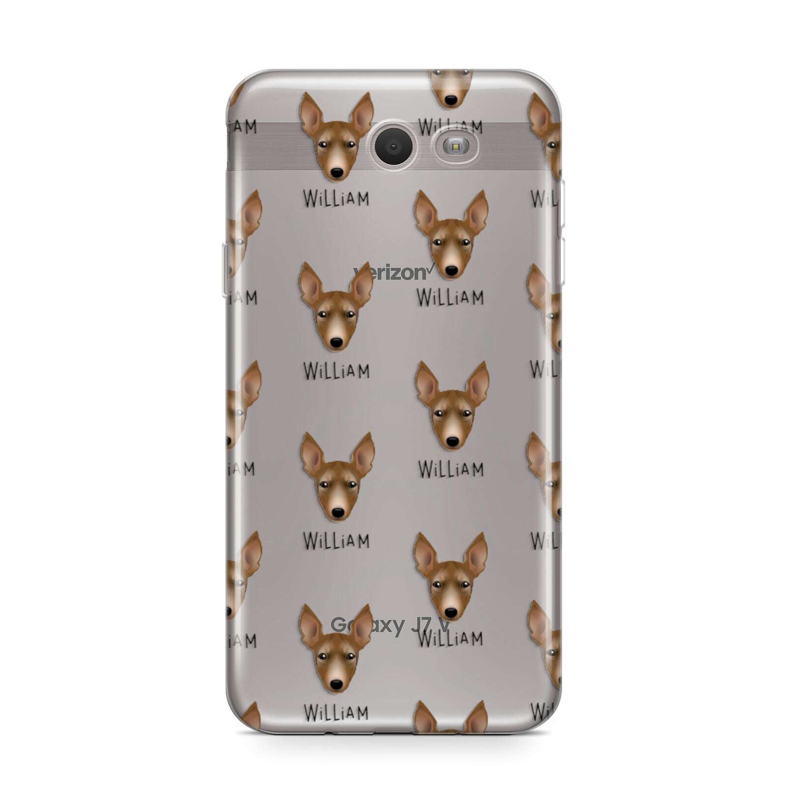 Manchester Terrier Icon with Name Samsung Galaxy J7 2017 Case