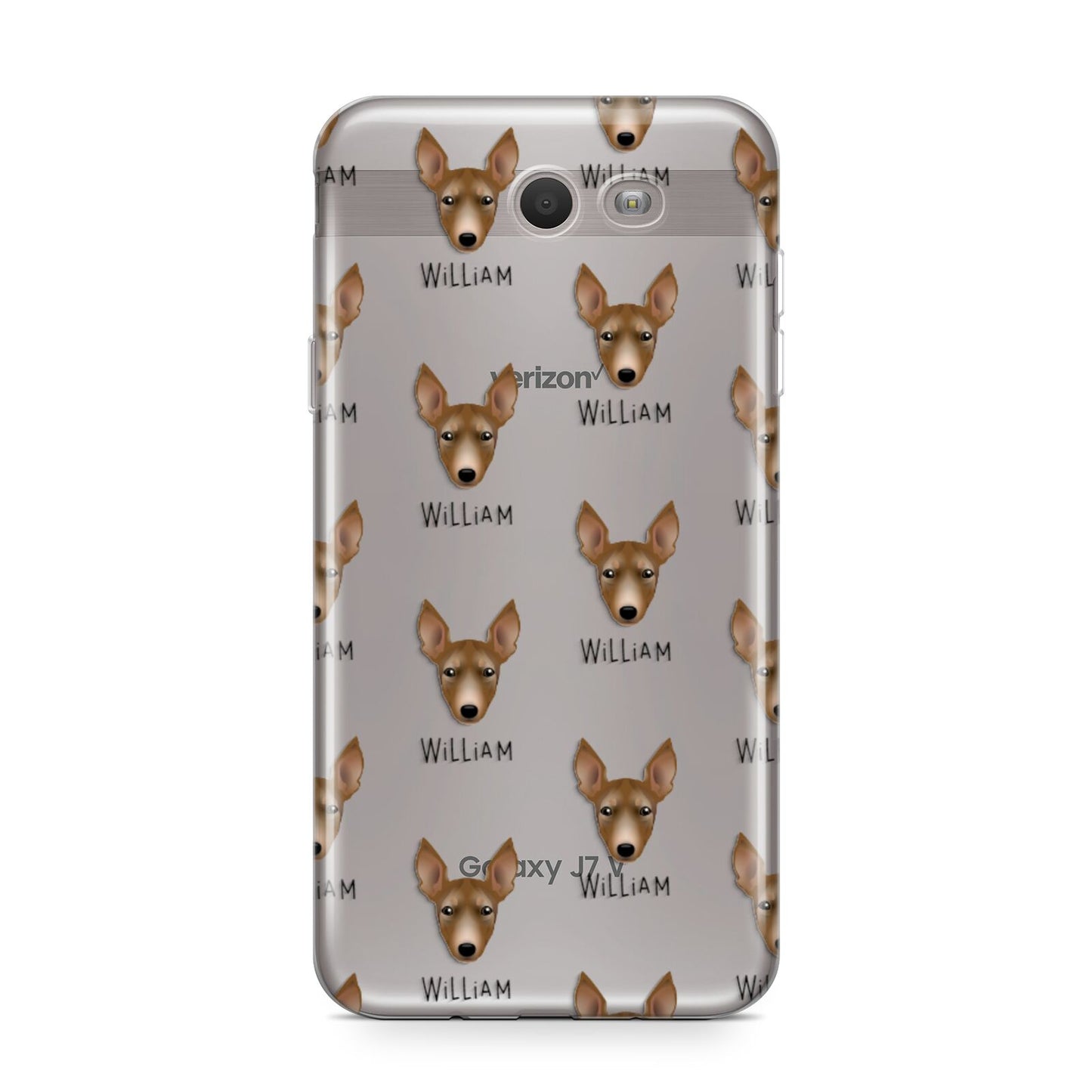 Manchester Terrier Icon with Name Samsung Galaxy J7 2017 Case