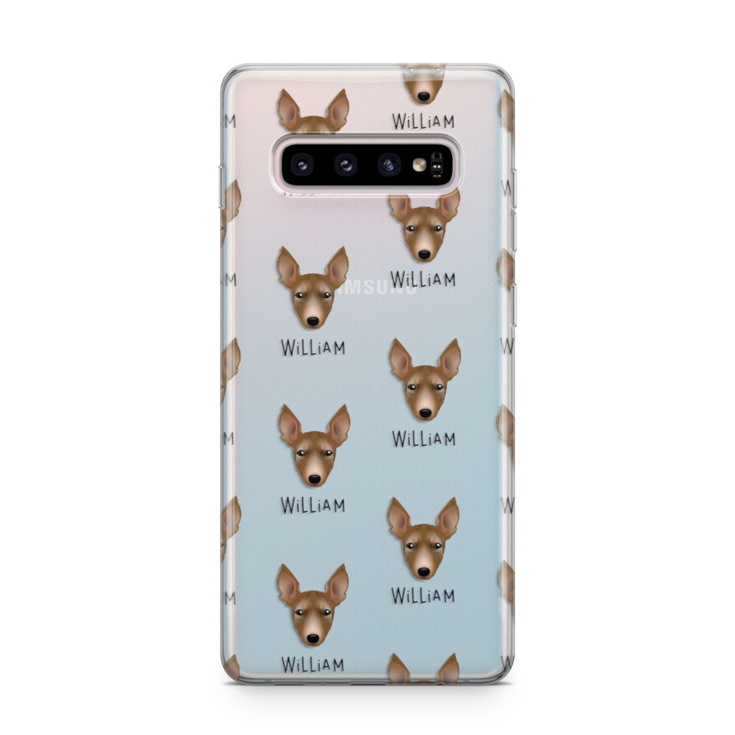 Manchester Terrier Icon with Name Samsung Galaxy S10 Plus Case