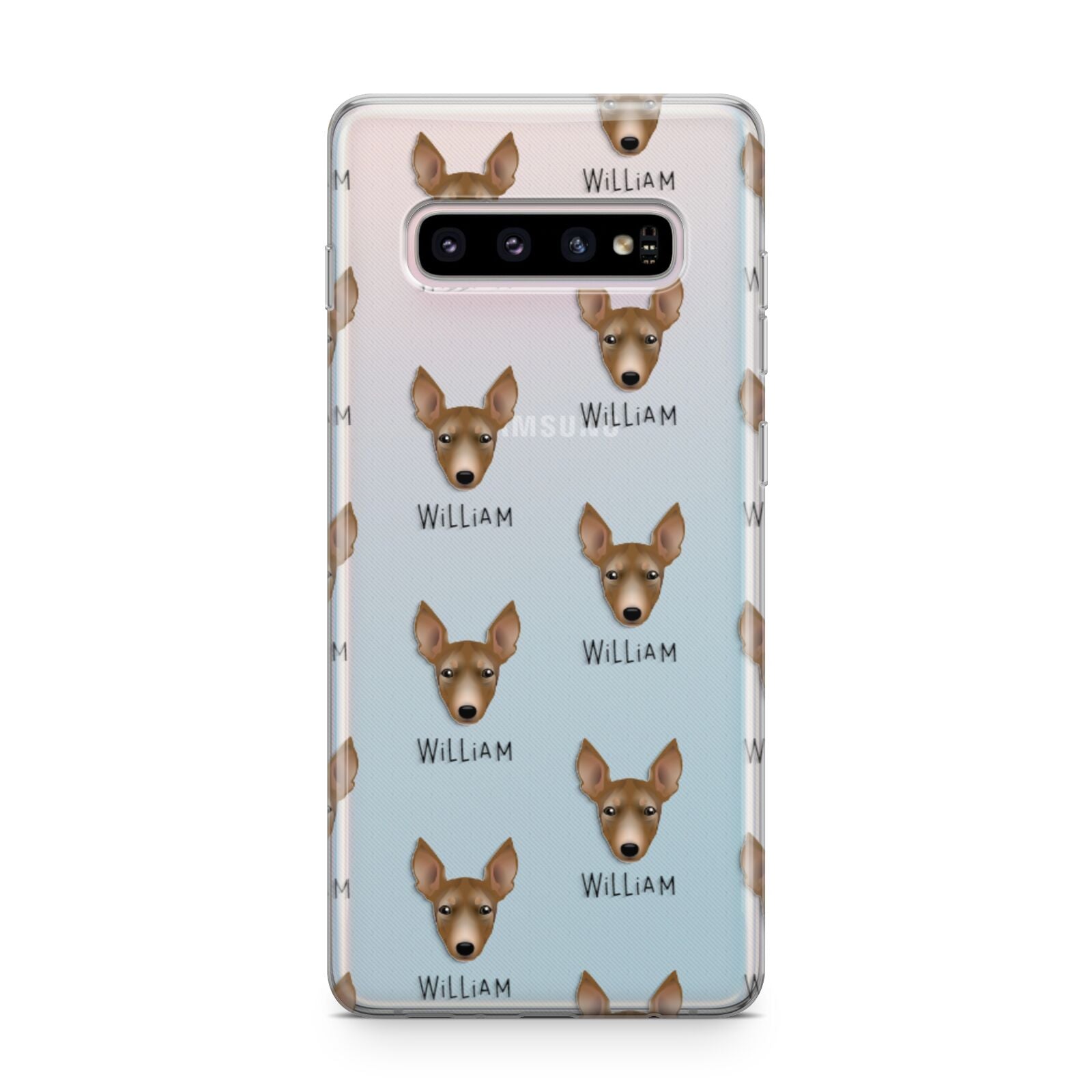 Manchester Terrier Icon with Name Samsung Galaxy S10 Plus Case