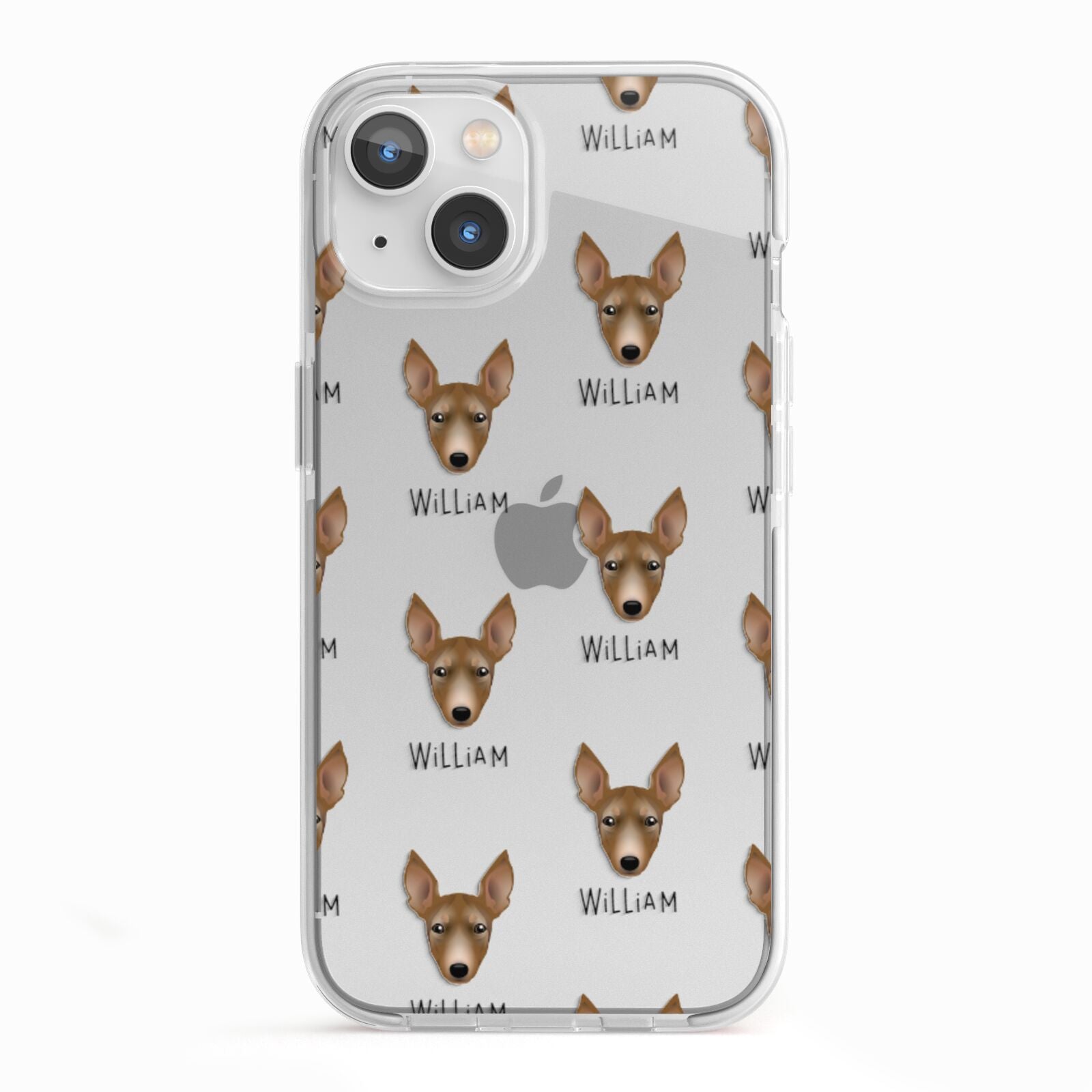 Manchester Terrier Icon with Name iPhone 13 TPU Impact Case with White Edges