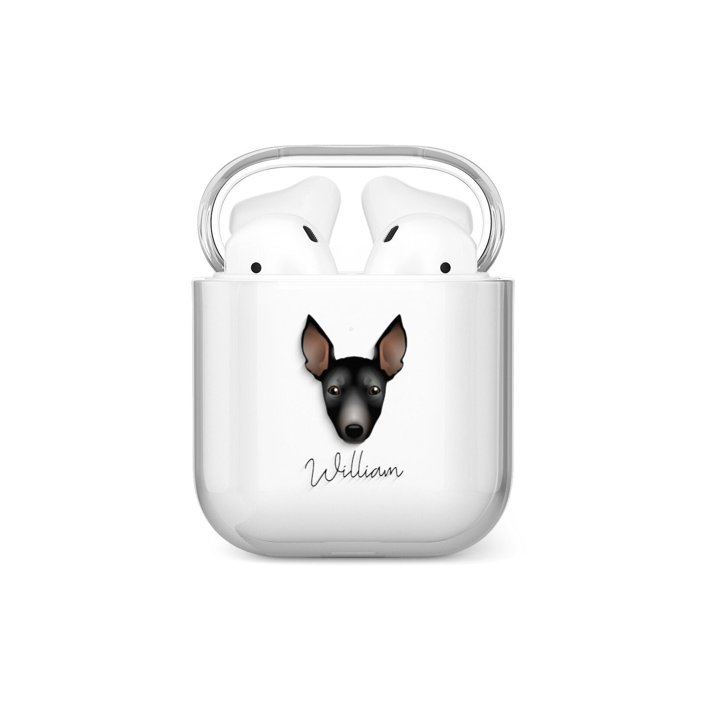 Manchester Terrier Personalised AirPods Case