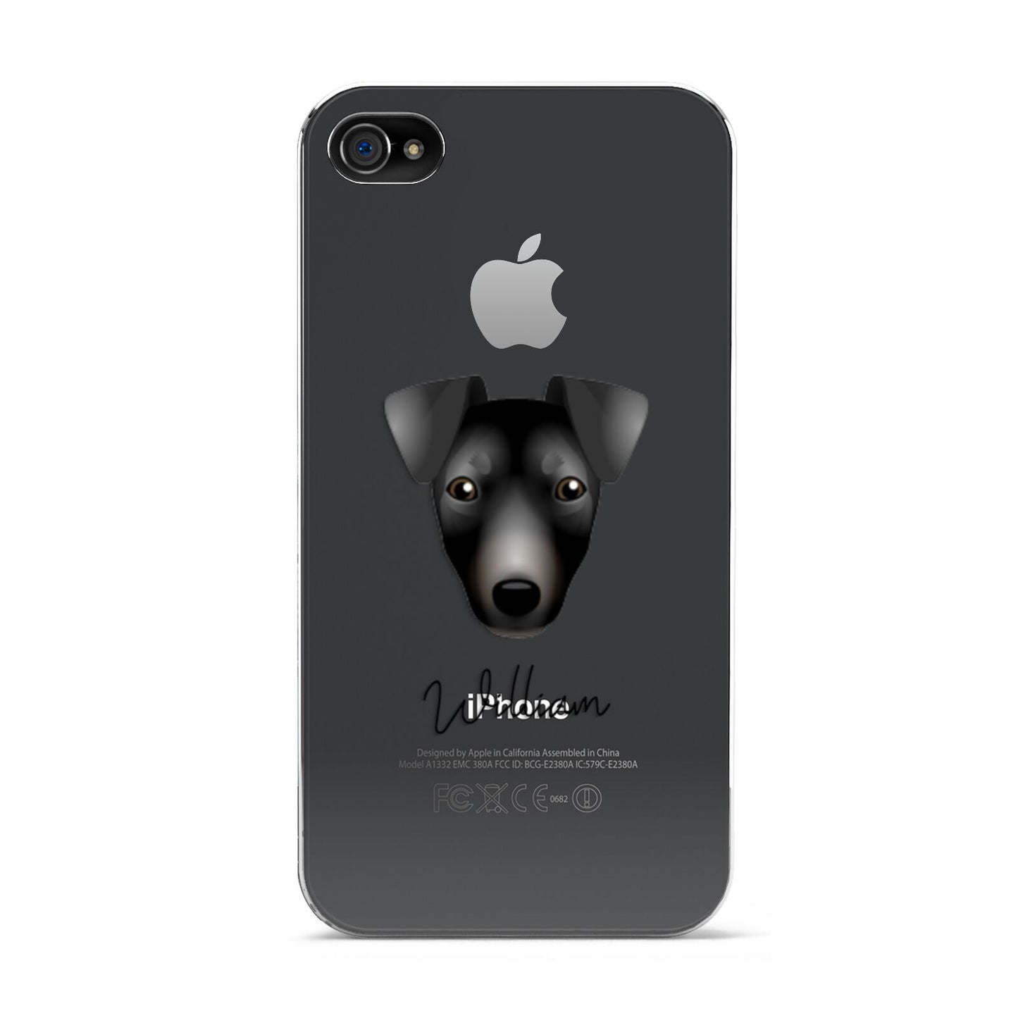 Manchester Terrier Personalised Apple iPhone 4s Case