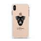 Manchester Terrier Personalised Apple iPhone Xs Max Impact Case White Edge on Gold Phone