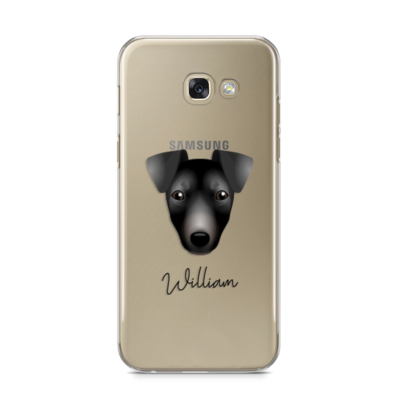 Manchester Terrier Personalised Samsung Galaxy A5 2017 Case on gold phone