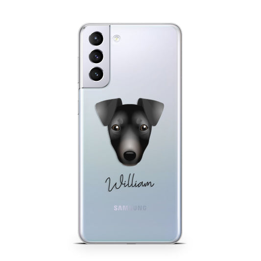 Manchester Terrier Personalised Samsung S21 Plus Phone Case