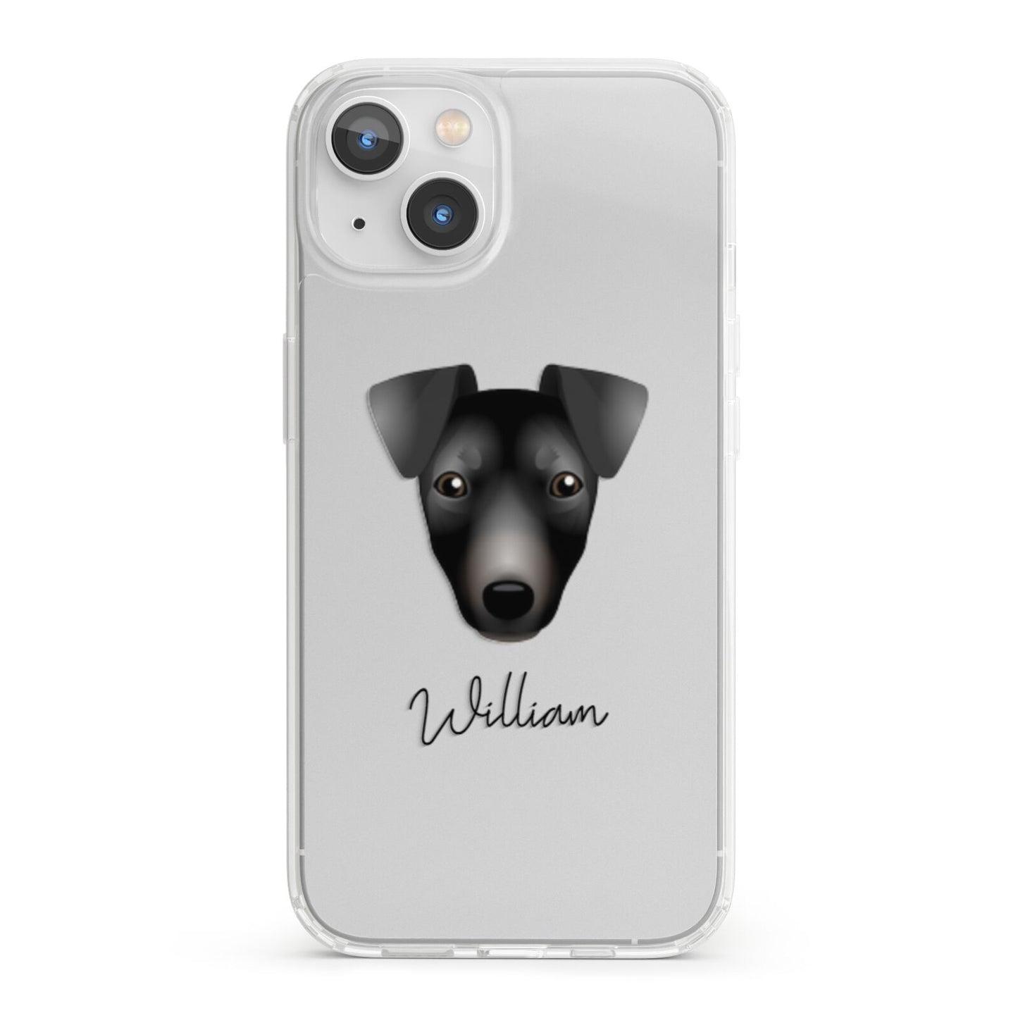 Manchester Terrier Personalised iPhone 13 Clear Bumper Case