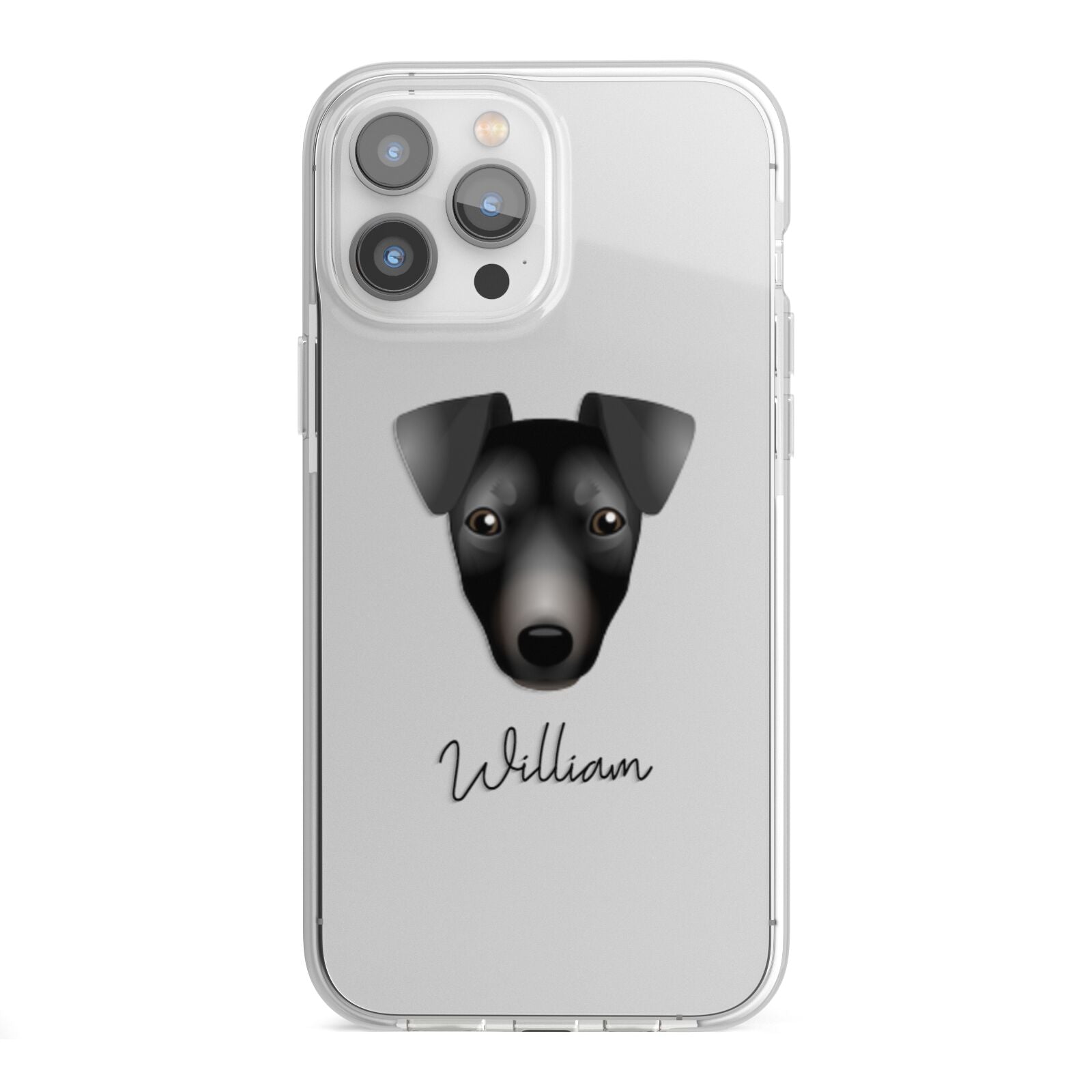 Manchester Terrier Personalised iPhone 13 Pro Max TPU Impact Case with White Edges
