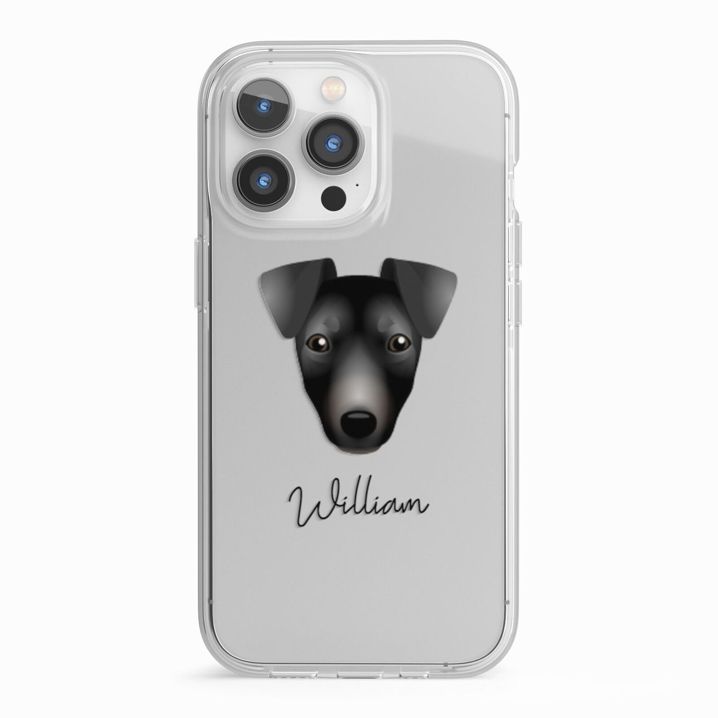 Manchester Terrier Personalised iPhone 13 Pro TPU Impact Case with White Edges
