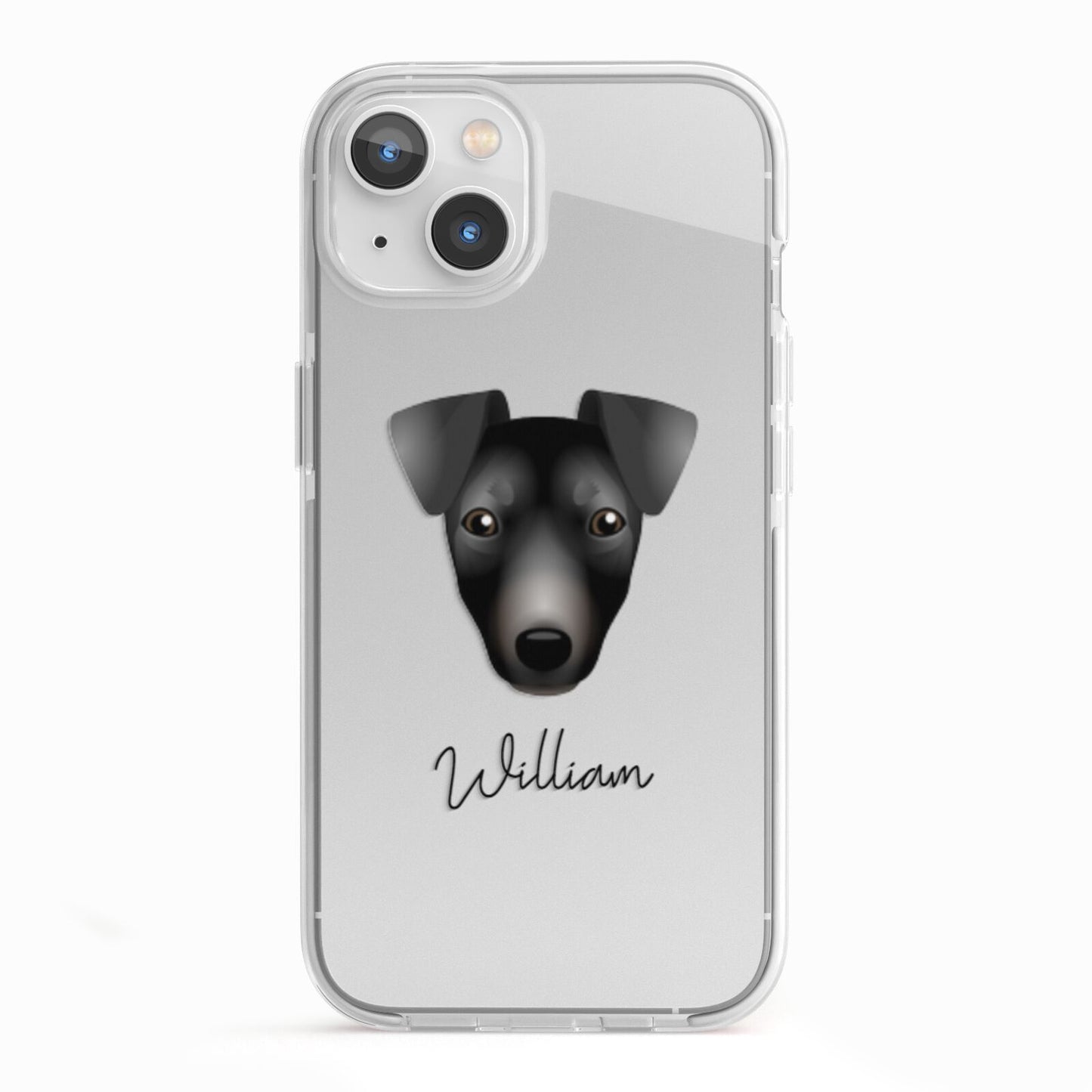 Manchester Terrier Personalised iPhone 13 TPU Impact Case with White Edges