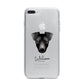 Manchester Terrier Personalised iPhone 7 Plus Bumper Case on Silver iPhone