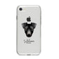 Manchester Terrier Personalised iPhone 8 Bumper Case on Silver iPhone