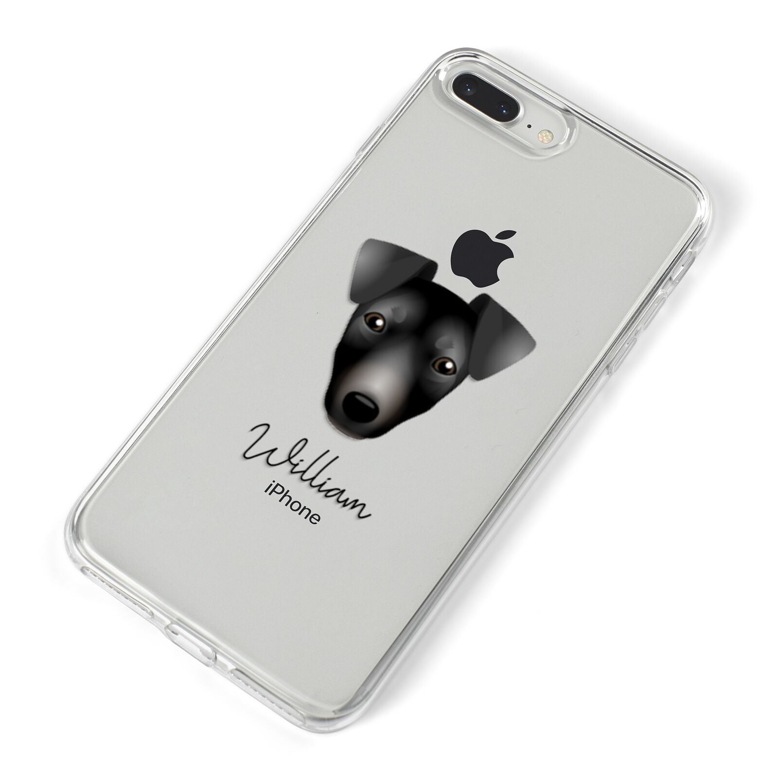 Manchester Terrier Personalised iPhone 8 Plus Bumper Case on Silver iPhone Alternative Image