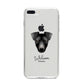 Manchester Terrier Personalised iPhone 8 Plus Bumper Case on Silver iPhone