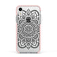 Mandala Apple iPhone XR Impact Case Pink Edge on Silver Phone