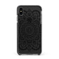 Mandala Apple iPhone Xs Max Impact Case Black Edge on Black Phone