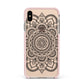 Mandala Apple iPhone Xs Max Impact Case Pink Edge on Gold Phone