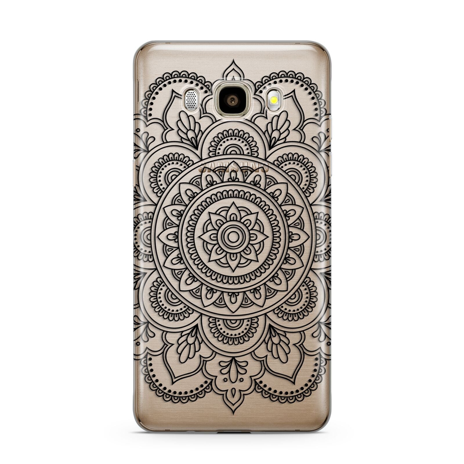 Mandala Samsung Galaxy J7 2016 Case on gold phone