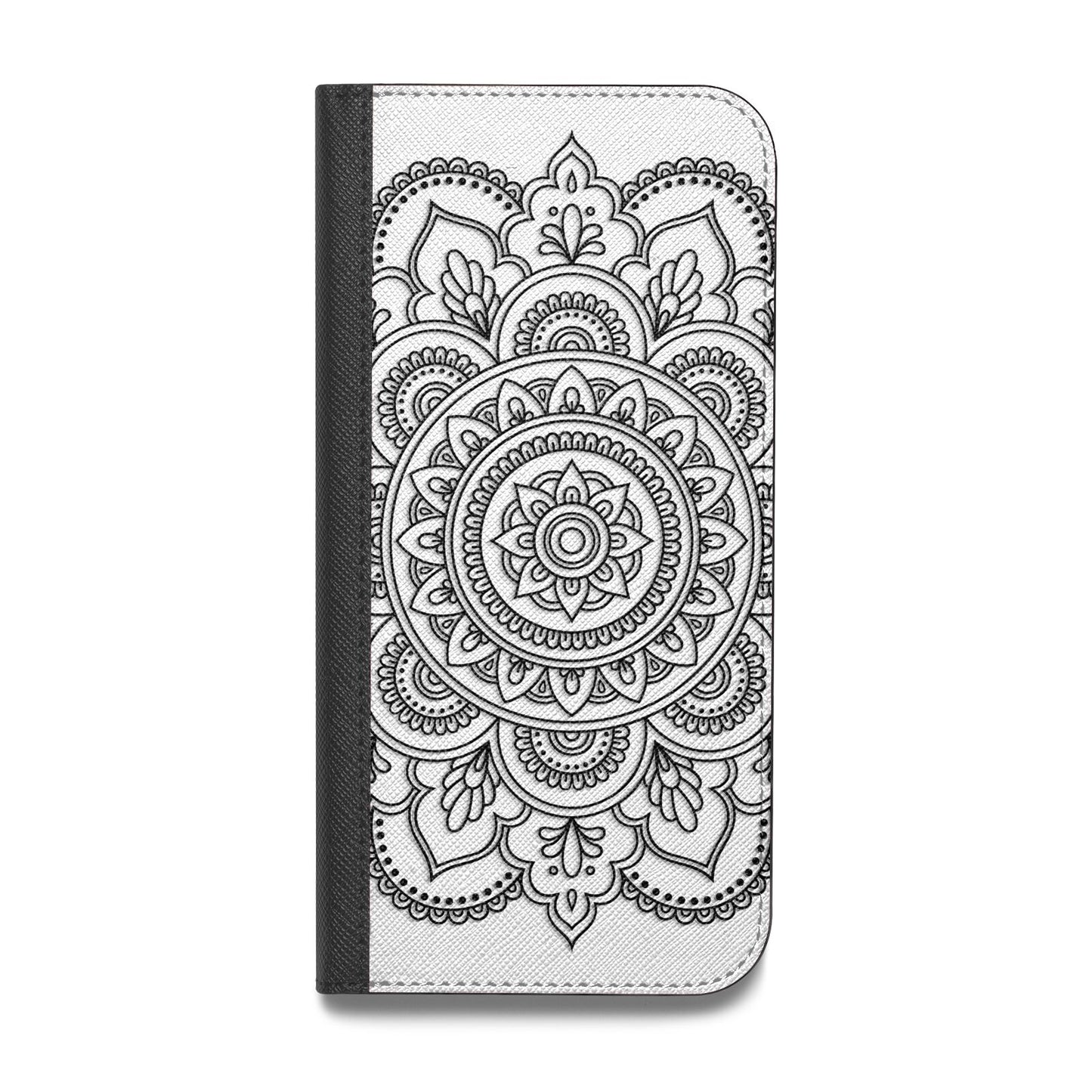 Mandala Vegan Leather Flip iPhone Case