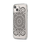 Mandala iPhone 14 Plus Clear Tough Case Starlight Angled Image