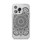 Mandala iPhone 14 Pro Max Glitter Tough Case Silver