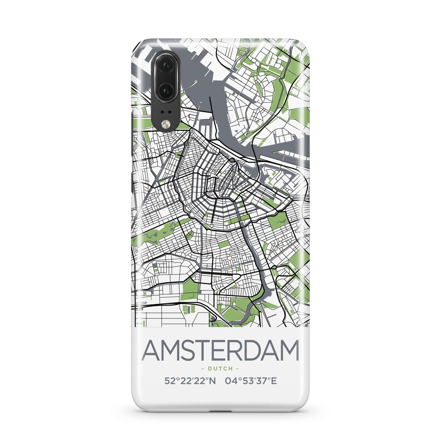 Map of Amsterdam Huawei P20 Phone Case