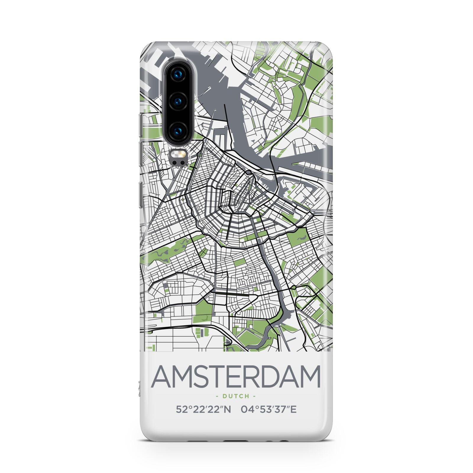 Map of Amsterdam Huawei P30 Phone Case