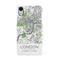 Map of London Apple iPhone XR White 3D Snap Case