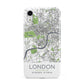 Map of London Apple iPhone XR White 3D Tough Case
