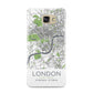 Map of London Samsung Galaxy A9 2016 Case on gold phone