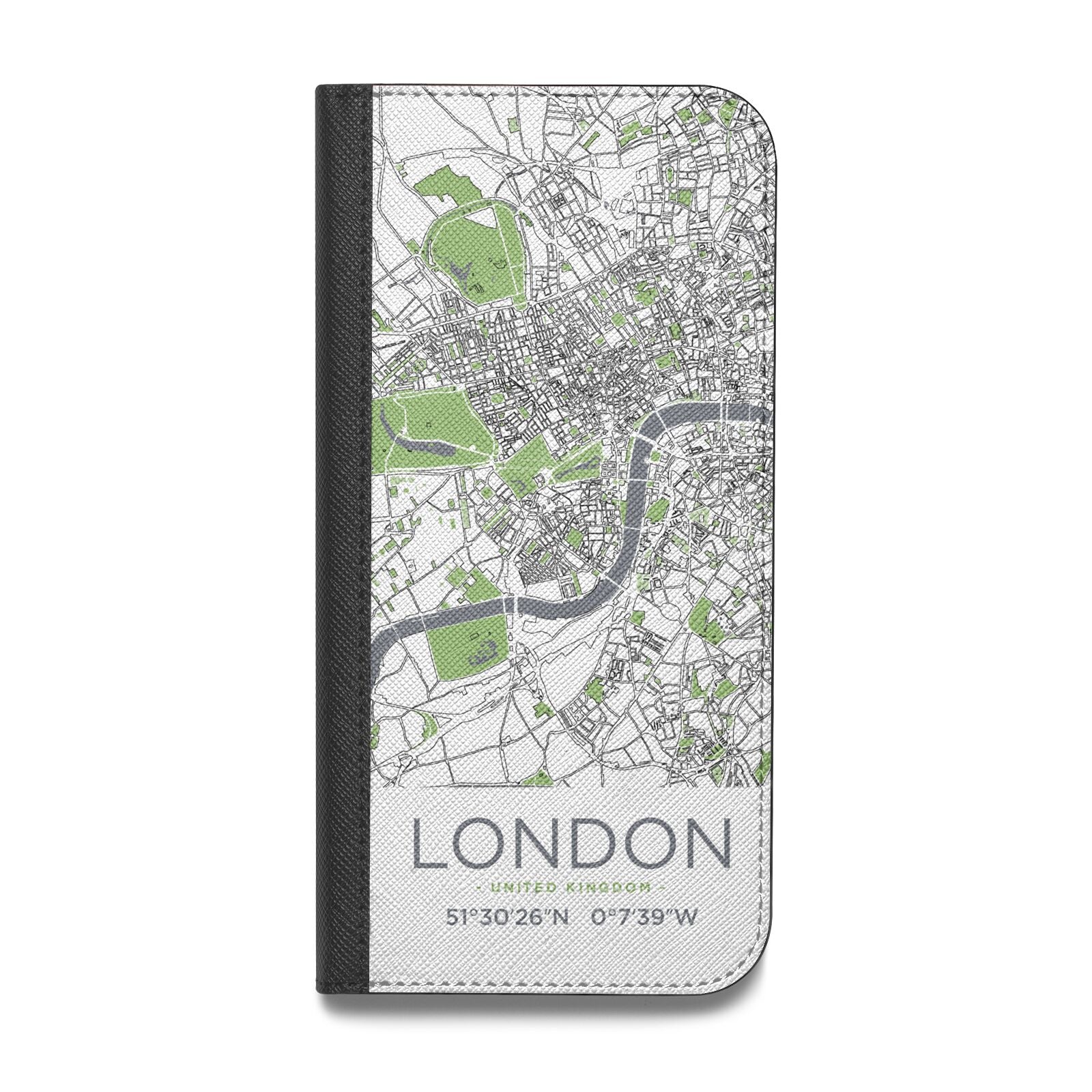Map of London Vegan Leather Flip Samsung Case