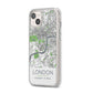 Map of London iPhone 14 Plus Clear Tough Case Starlight Angled Image