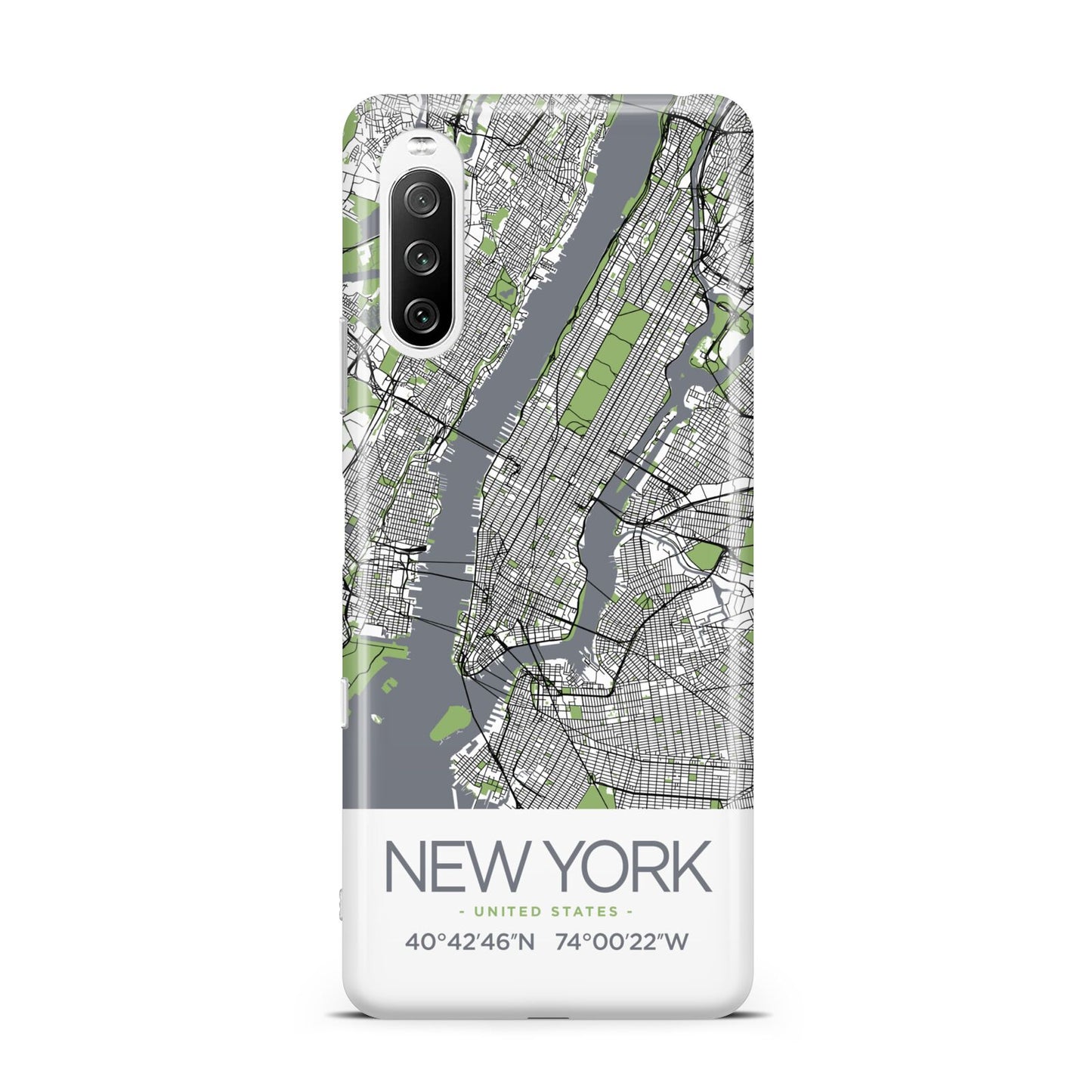 Map of New York Sony Xperia 10 III Case